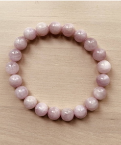 Bracelet Kunzite, pierre naturelle de couleur rose.