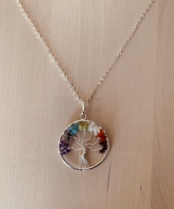 Pendentif arbre 7 chakras