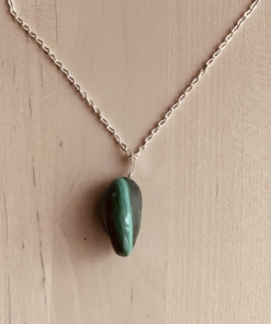 Pendentif malachite pierre roulée