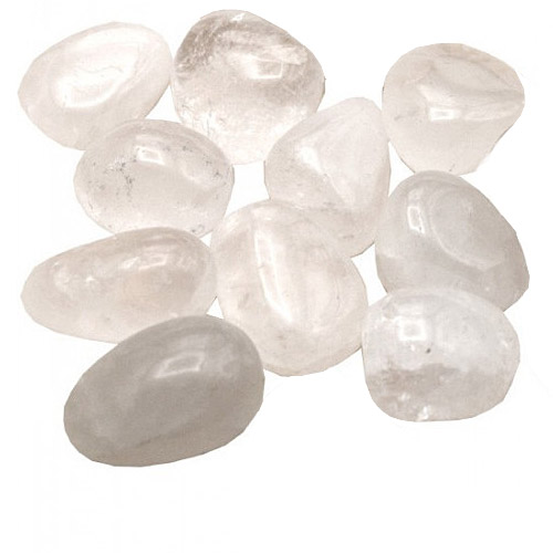 Cristal de roche, pierre naturelle de couleur blanche.
