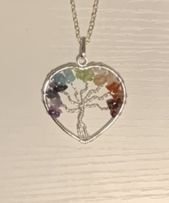 Pendentif cœur 7 chakras