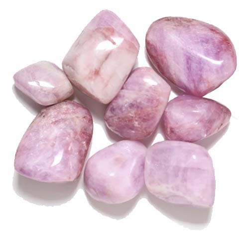 Couleurs en lithothérapie 7 Kunzite, pierre naturelle de couleur rose.