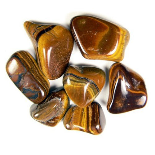 Couleurs en lithothérapie 11 Oeil de tigre, pierre naturelle de couleurs brun à or.
