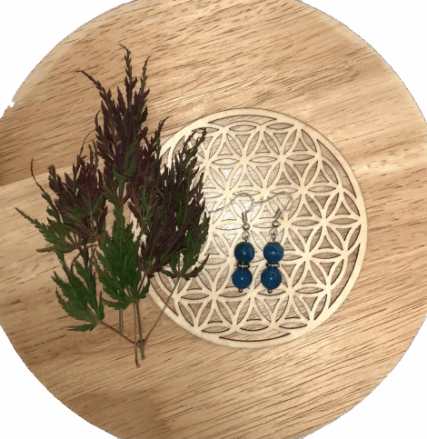 Boucles d'oreilles Apatite pendantes – Image 2
