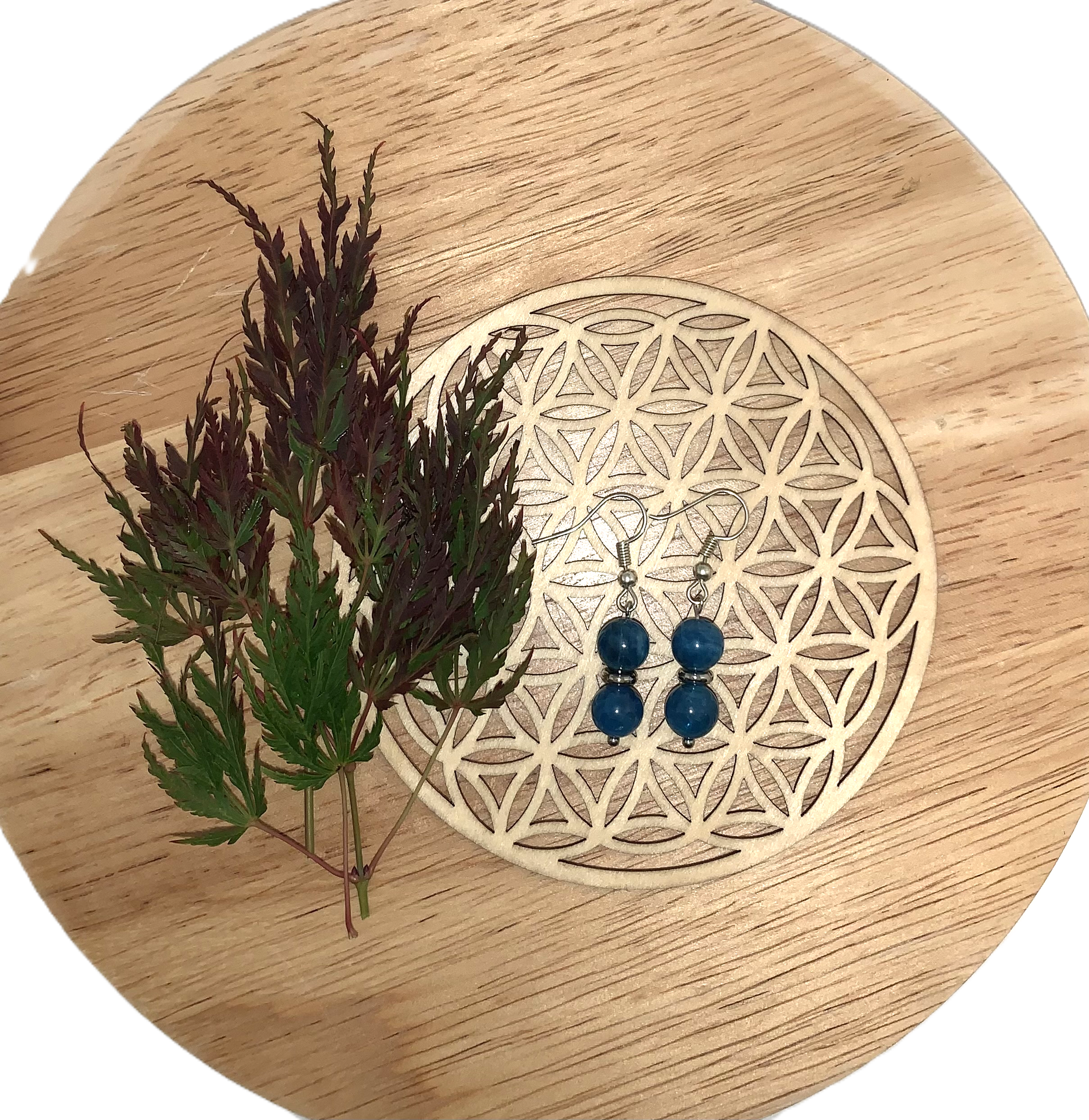 Boucles d'oreilles Apatite pendantes 4 Boucles d'oreilles Apatite pendantes – Image 2