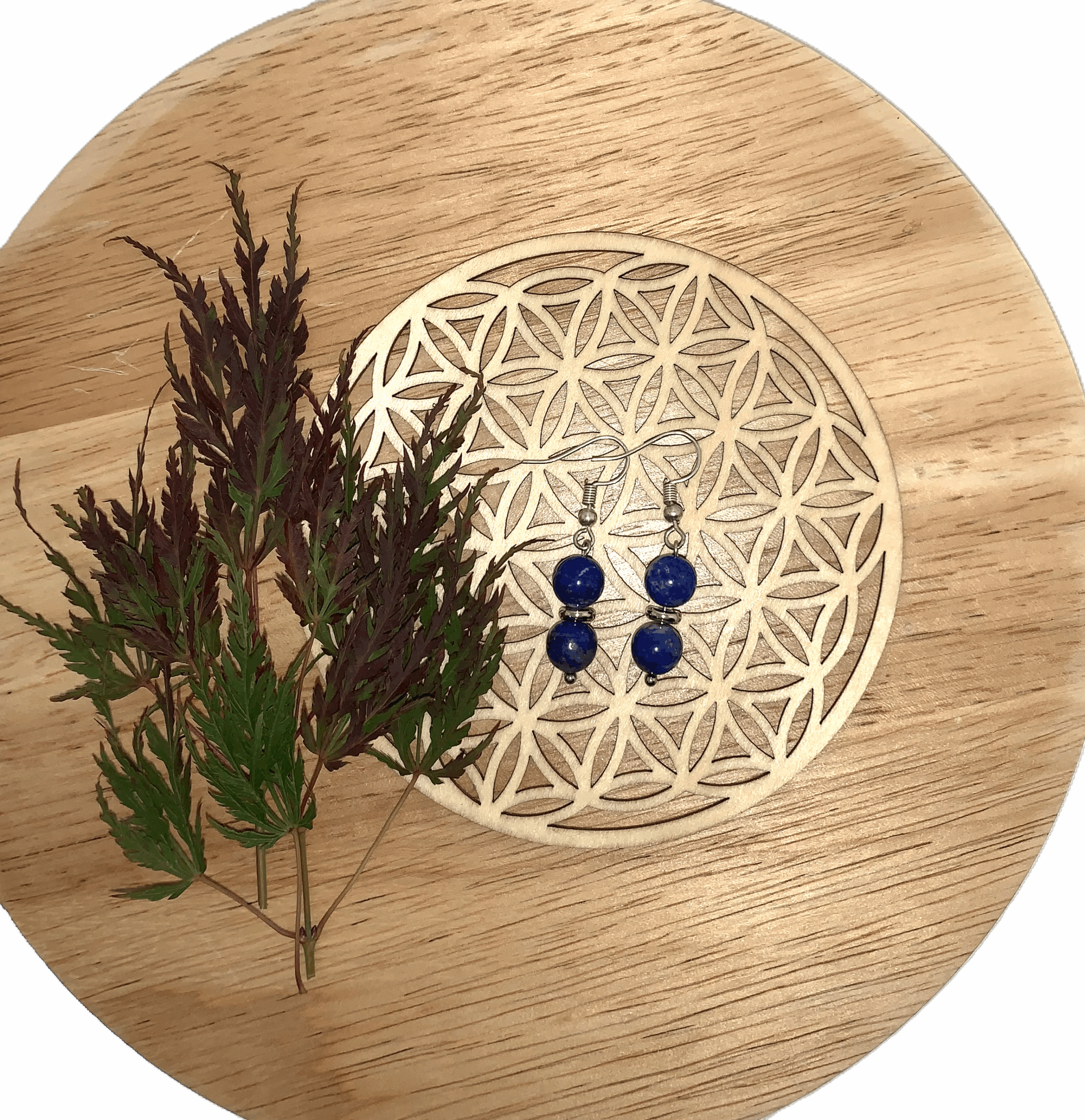 Boucles d'oreilles Lapis Lazuli pendantes 3 Boucles d'oreilles Lapis Lazuli pendantes – Image 2