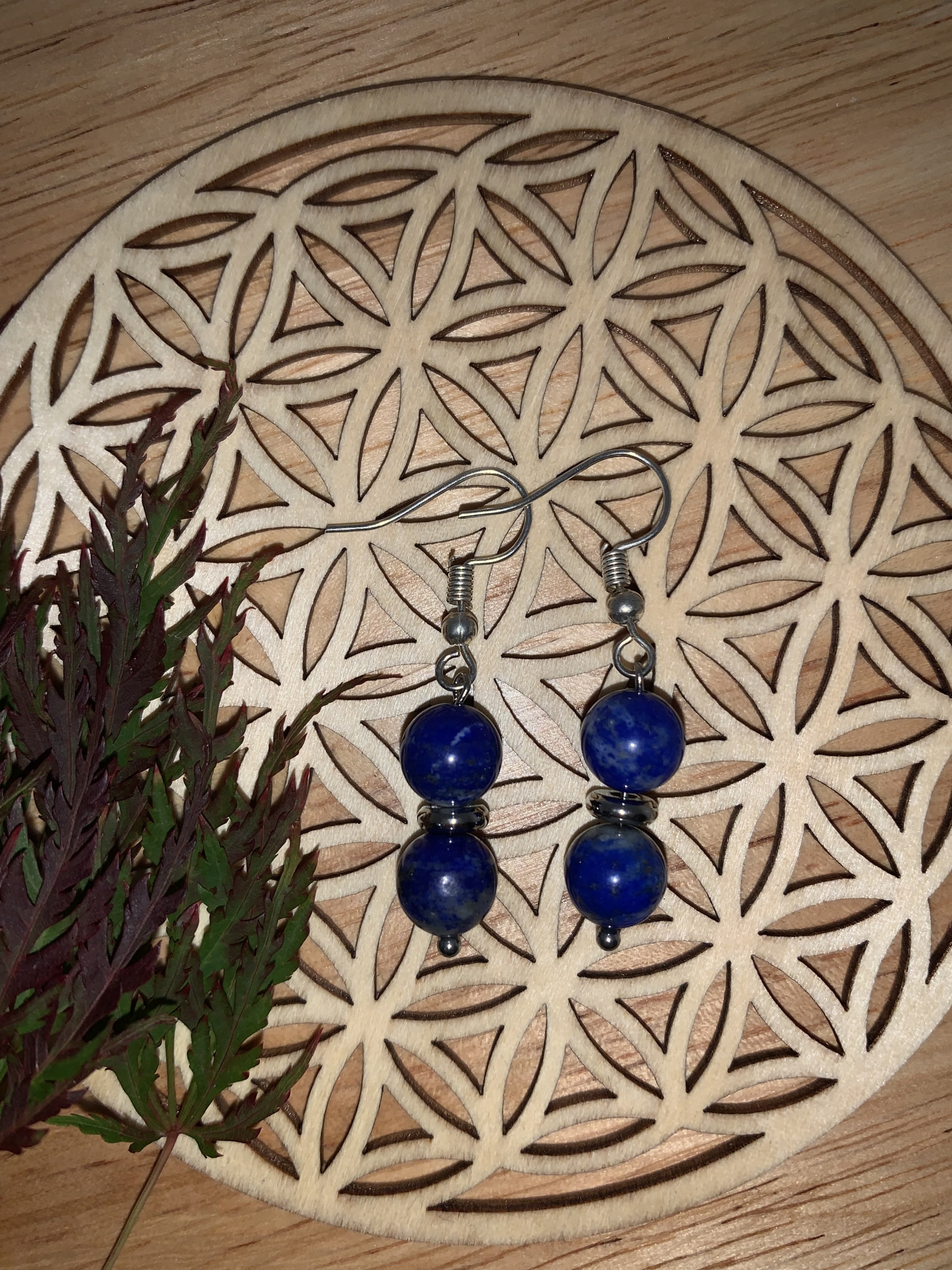 Boucles d'oreilles Lapis Lazuli pendantes 2 Boucles d'oreilles Lapis Lazuli pendantes
