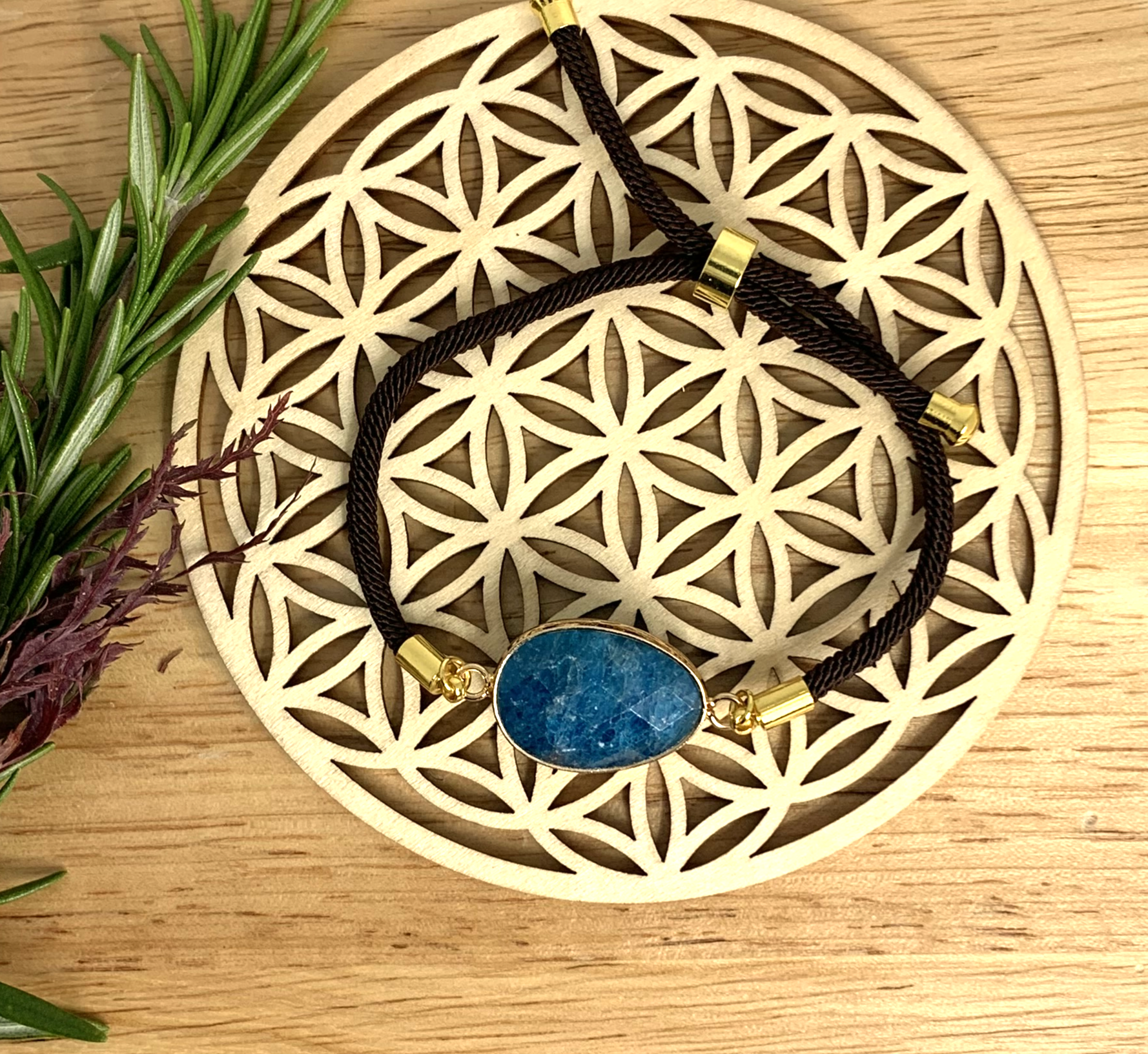 Bracelet Apatite Cordon 3 Bracelet Apatite Cordon – Image 2