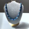 Collier Communication - Perle minérale bleue