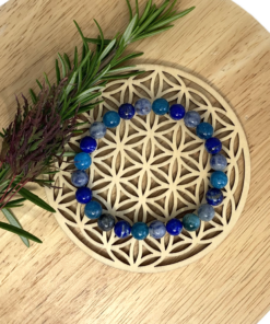 Bracelet Communication - Perle minérale bleue