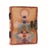 Carnet de notes en cuir « Bouddha Seven Chakra » (12.5cmX17.5cm)
