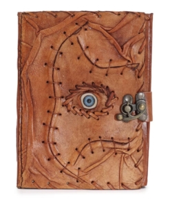 Carnet de note en cuir et papier antique – 17 × 12,5 cm