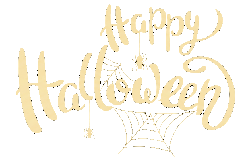 Texte Halloween Jaune